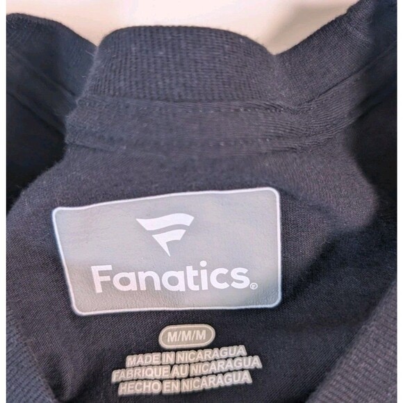 New Mens Fanatics NFL Seattle Seahawks Football Black Shirt Size Med Dark Blue - Picture 6 of 9